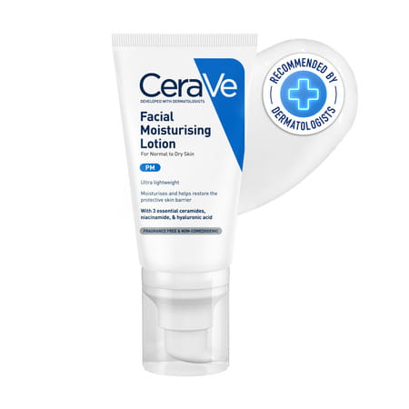 Cerave Pm Facial Moisturizing Lotion For Normal To Dry Skin 52ml