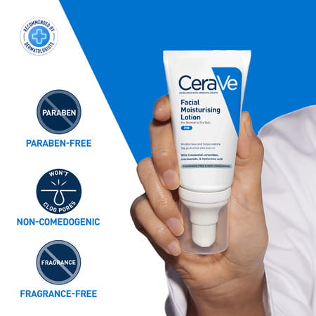 Cerave Pm Facial Moisturizing Lotion For Normal To Dry Skin 52ml