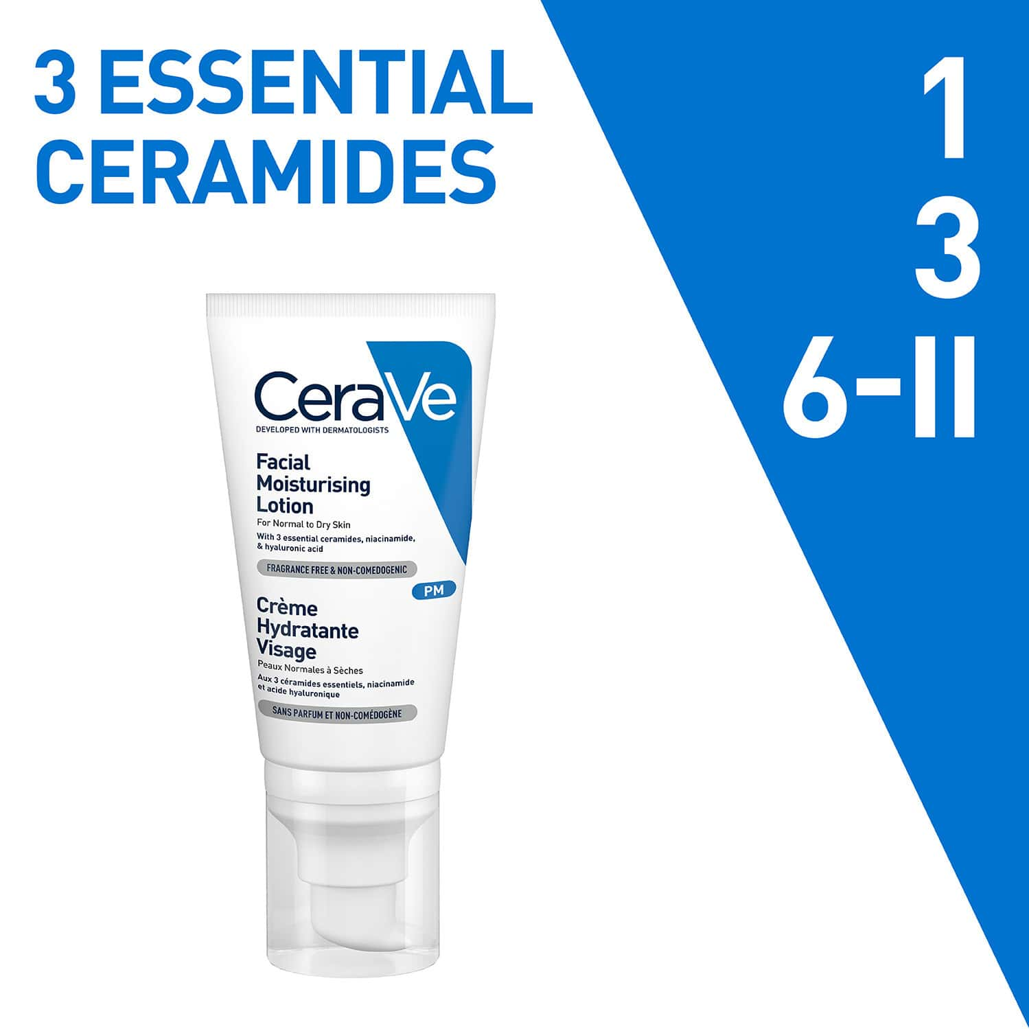 Cerave Pm Facial Moisturizing Lotion For Normal To Dry Skin 52ml