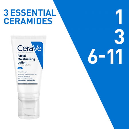 Cerave Pm Facial Moisturizing Lotion For Normal To Dry Skin 52ml