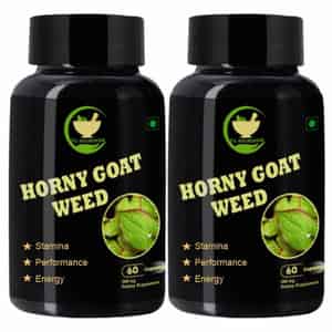 Fij Ayurveda Horny Goat Weed Epimedium Extract With Maca Root - 500mg 60 Veg Capsules (pack Of 2)