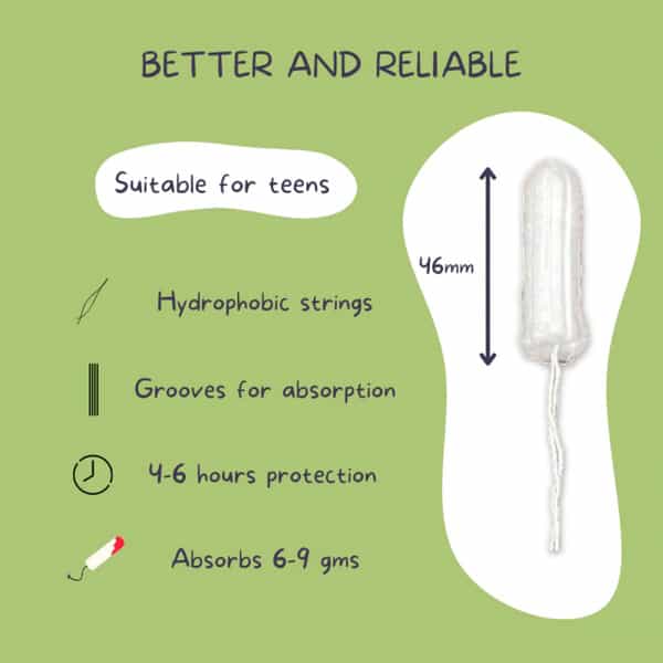 Lemme Be Light Flow Tampons (Box Of 8) 100% Cotton Certified Biodegradable