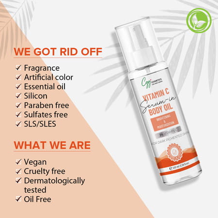 Cgg Cosmetics Vitamin C Serum- In-Body-Oil For Normal To Pigmented Skin | 100 Ml