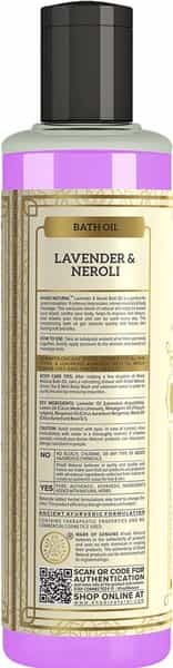 Khadi Natural Lavender & Neroli Bath Oil 210 Ml