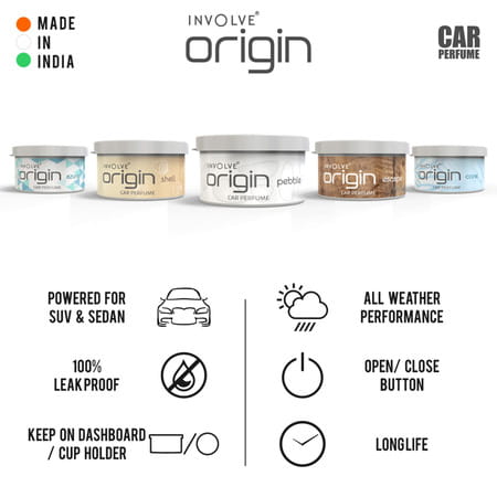 Involve Origin Pebble Luxury Car Perfume - Premium Strong Fiber Air Freshener For Car - Iori01