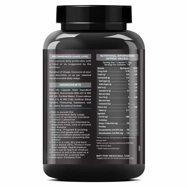 Muscleblaze Omega 3 Fish Oil 1000 Mg (120 No)
