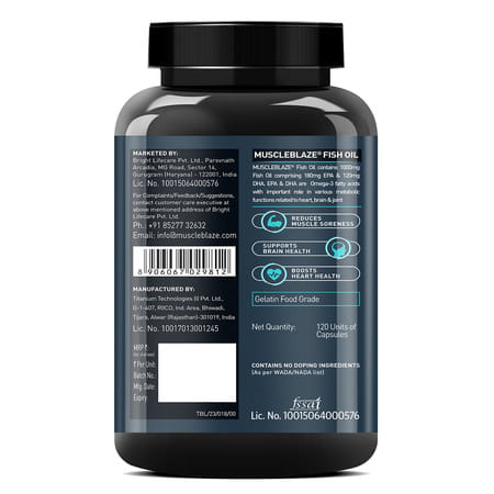 Muscleblaze Omega 3 Fish Oil 1000 Mg (120 No)