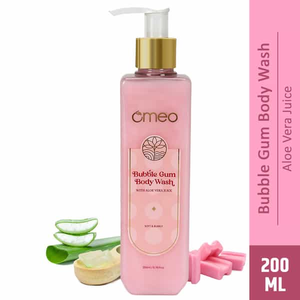 Omeo Bubble Gum Body Wash 200Ml- Skin Friendly Ph | Gentle Cleansing | Soft Nourshing Body Wash