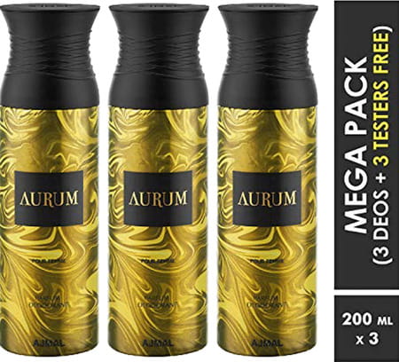 Ajmal Aurum Deodorant Spray - For Women (200 Ml Pack Of 3)