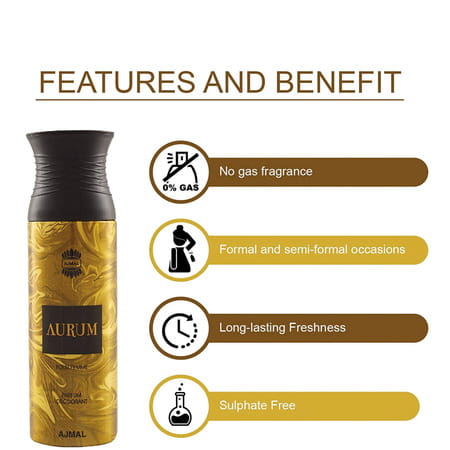 Ajmal Aurum Deodorant Spray - For Women (200 Ml Pack Of 3)