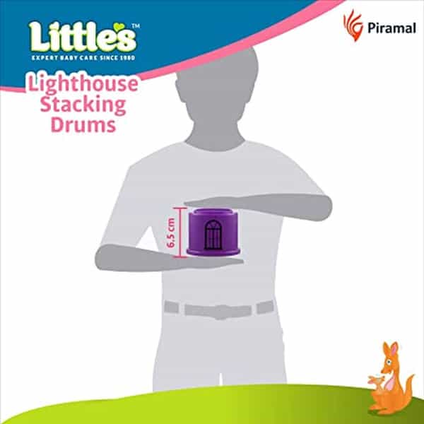 Little's Lighthouse Stacking Drums | Activity Toy For Babies I Multicolor