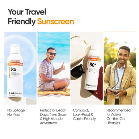 Skininspired Invi Shield 365 Body Sunscreen Spray Spf 80+ Pa++++ - 100g