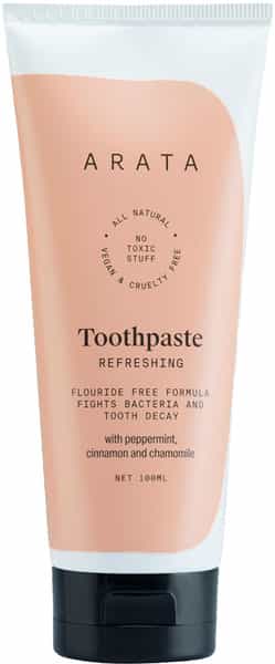 Arata Natural Refreshing Toothpaste With Peppermint Cinnamon & Chamomile - (100 Ml)
