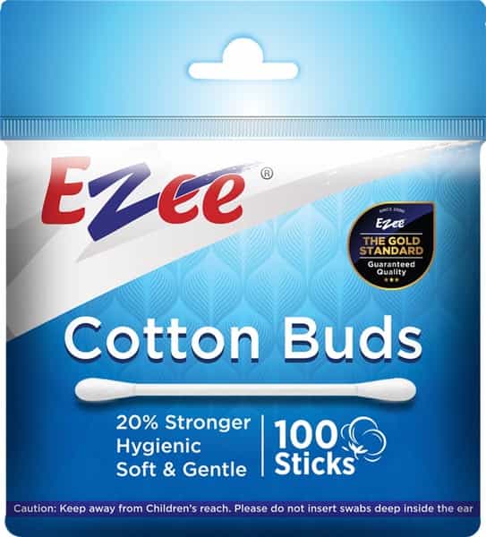 Ezee Pure Cotton Earbuds - 100 Sticks