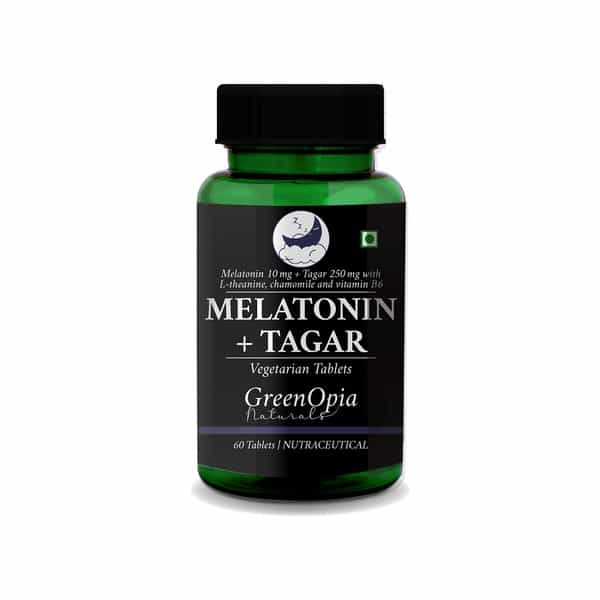 Greenopia Melatonin 10Mg With Tagar 250Mg 60 Vegetarian Tablets