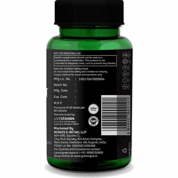 Greenopia Melatonin 10Mg With Tagar 250Mg 60 Vegetarian Tablets