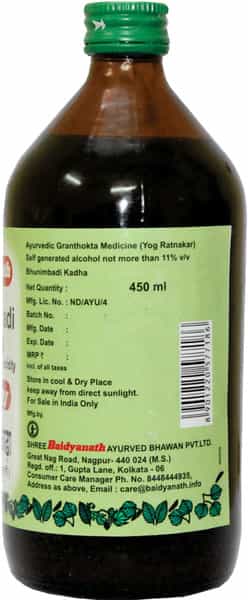 Baidyanath Asli Ayurved Bhunimbadi Khada 450 Ml - Useful In Hyper Acidity Raktapitta