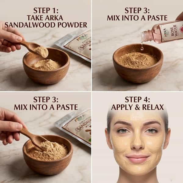 Arka Pure Life 100% Pure Sandalwood (Chandan) Powder For Face Pack & Glowing Skin (200G)