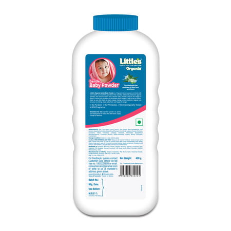 Little'S Organix Gentle Baby Powder (400 G - Bottle) With Organic Ingredients (Pack Of 2)