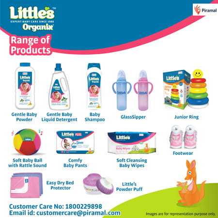 Little'S Organix Gentle Baby Powder (400 G - Bottle) With Organic Ingredients (Pack Of 2)