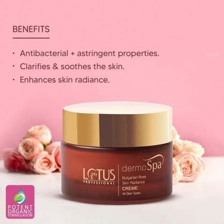 Lotus Professional Dermo Spa Bulgarian Rose Skin Radiance Creme With Spf20 50g