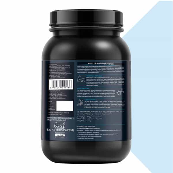 Muscleblaze 100% Whey Protein | Ultra Premium Whey Blend (Vanilla | 1 Kg / 2.2 Lb)