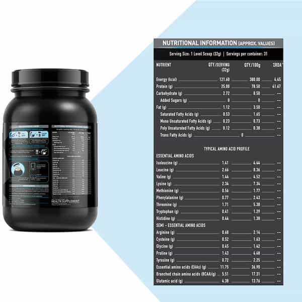Muscleblaze 100% Whey Protein | Ultra Premium Whey Blend (Vanilla | 1 Kg / 2.2 Lb)