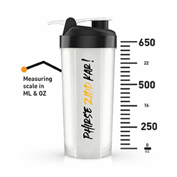 Muscleblaze Phirse Zidd Kar, Shaker Bottle, 100% Leakproof, Bpa-Free Blender Bottle (White, 650 Ml)