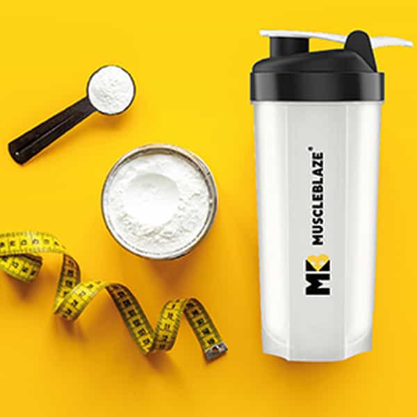 Muscleblaze Phirse Zidd Kar, Shaker Bottle, 100% Leakproof, Bpa-Free Blender Bottle (White, 650 Ml)