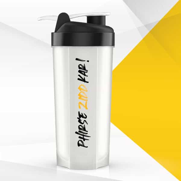 Muscleblaze Phirse Zidd Kar, Shaker Bottle, 100% Leakproof, Bpa-Free Blender Bottle (White, 650 Ml)