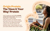 Origin Nutrition 100% Natural Vegan Plant Protein Powder Gmo Jain 7 Servings 258g