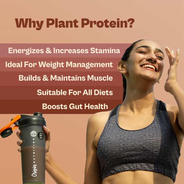 Origin Nutrition 100% Natural Vegan Plant Protein Powder Gmo Jain 7 Servings 258G