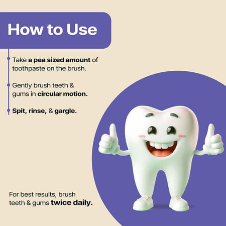 Herby Angel Berry Burst Toothpaste For Kids For Strong Teeth & Fresh Breath | 100G
