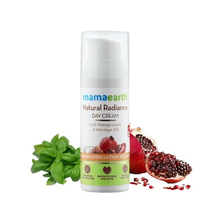 Mamaearth Natural Radiance Day Cream - 50ml And Overnight Repair Face Cream - 50ml Of