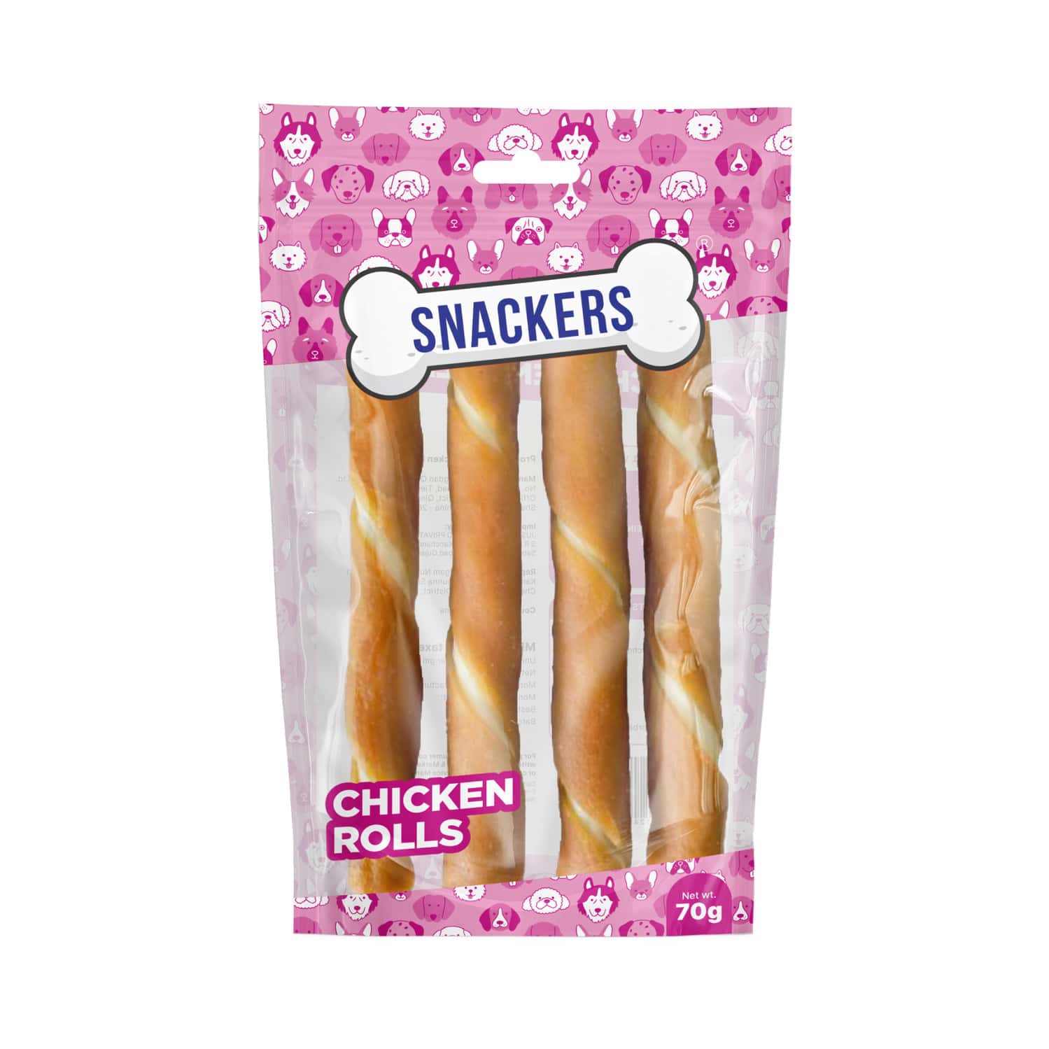 Snackers Chicken With Fibre Stick Twists Dog Treats | 12cm | 1.5cm. 70 Gms