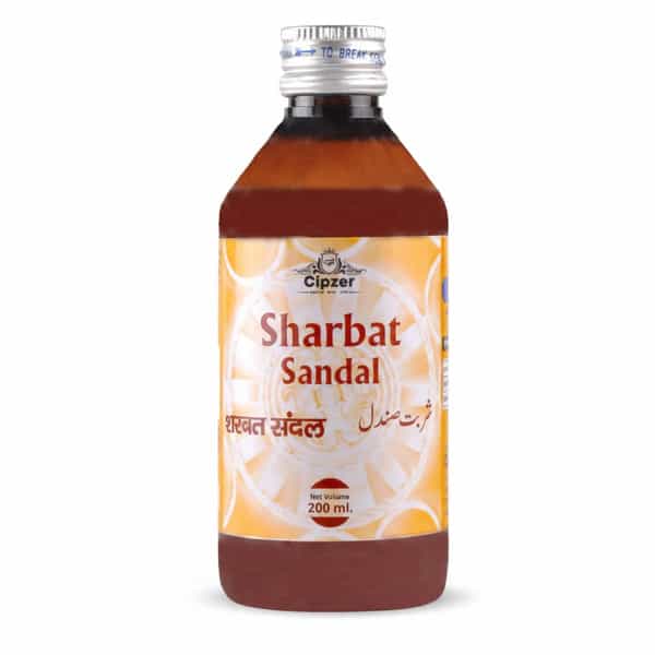 Cipzer Sharbat Sandal 200Ml | Cooling Herbal Syrup For Restlessness| Uneasiness & Burning Sensation