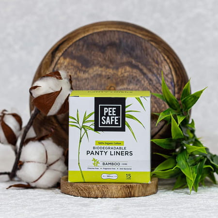 Pee Safe Menstrual Cup (Large) & Bio Panty Liners For Women