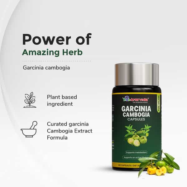 A R Ayurveda Garcinia Cambogia Capsules Herbal Weight Management Supplement - 60 Capsules
