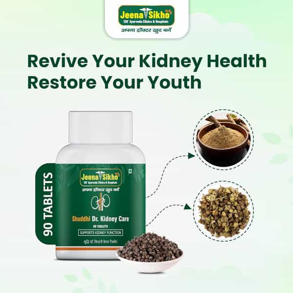 Jeena Sikho Dr. Kidney Care Ds Tablets | Ayurvedic Herbal Supplement For Kidney Health | 90 Tablets