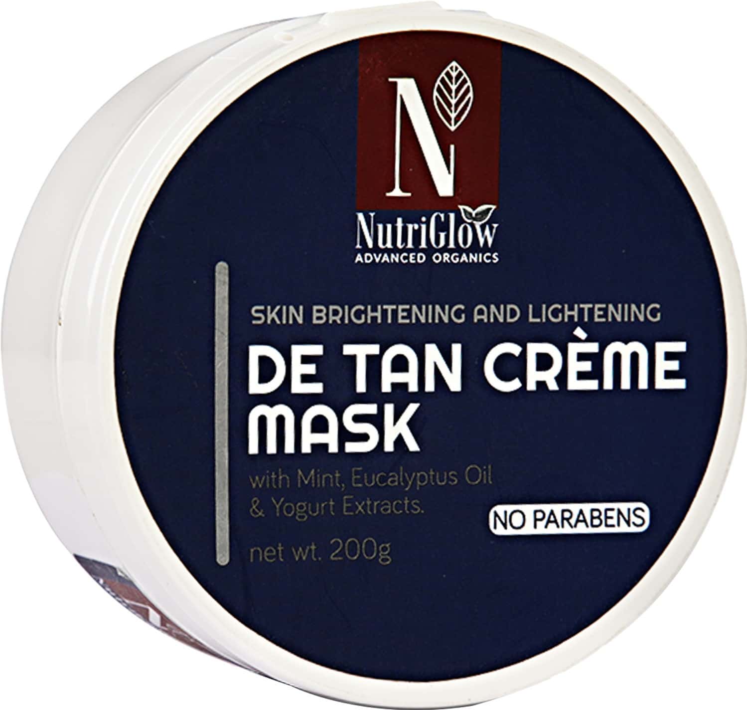 Nutriglow Advanced Organics De Tan Cream Mask / Skin Lightning / All Skin Types (200g)