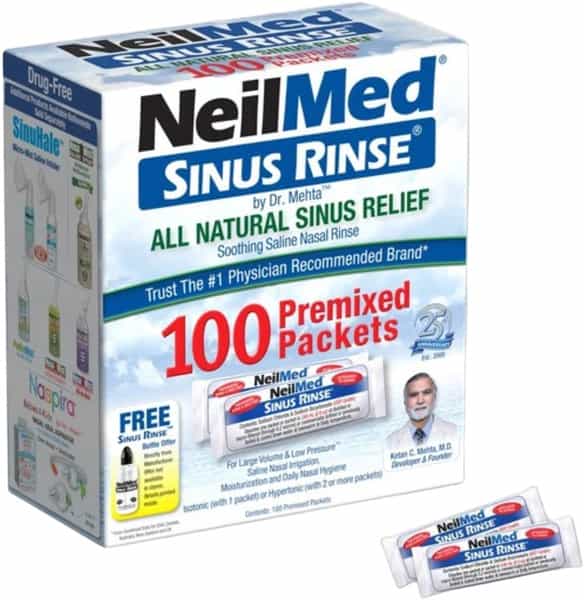 Neilmed Sinus Rinse Premixed Packets | 100 Packets