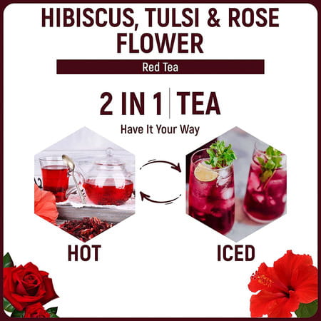 Vedapure Natural Red Tea Pure Hibiscus Sun Dried 25gm