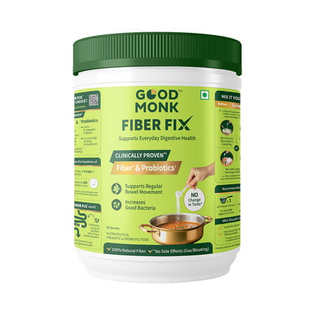 Good Monk Fiber Fix | Supports Everyday Digestive Health | 90 Serves For Kids (Age 2+) & Adults
