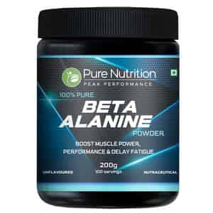 Pure Nutrition 100% Pure Beta Alanine Powder | Unflavored | Pre Workout Supplement Amino Acid | 200g