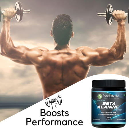 Pure Nutrition 100% Pure Beta Alanine Powder | Unflavored | Pre Workout Supplement Amino Acid | 200g