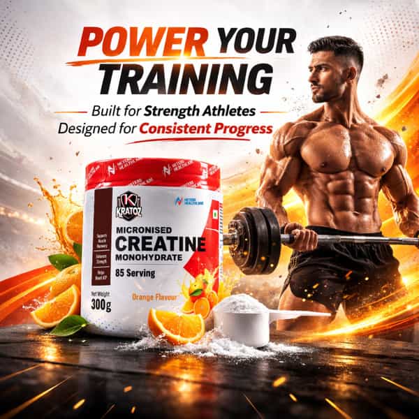 Kratoz Creatine Powder | Micronized Creatine Mono Hydrate (85 Servings) | Watermelon - 300G