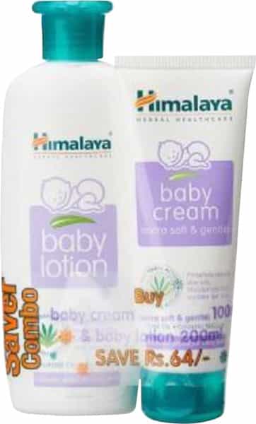 Himalaya Baby Lotion 200Ml+Baby Cream 100Ml Combo Pack