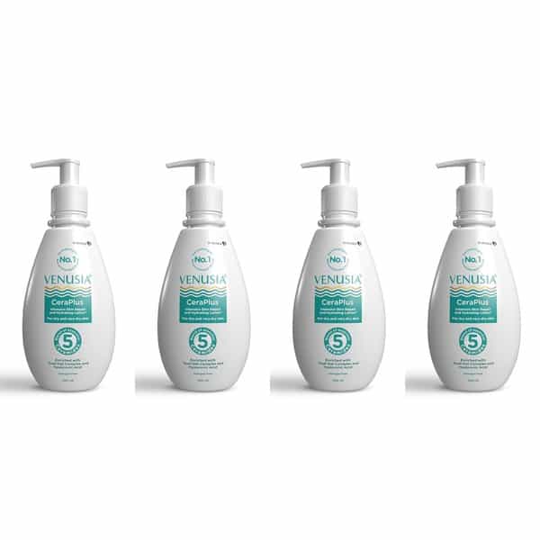 Venusia Ceraplus Lotion For Dry Skin 5 Essential For Moisturization100 Ml X Pack Of 4 (400 Ml)