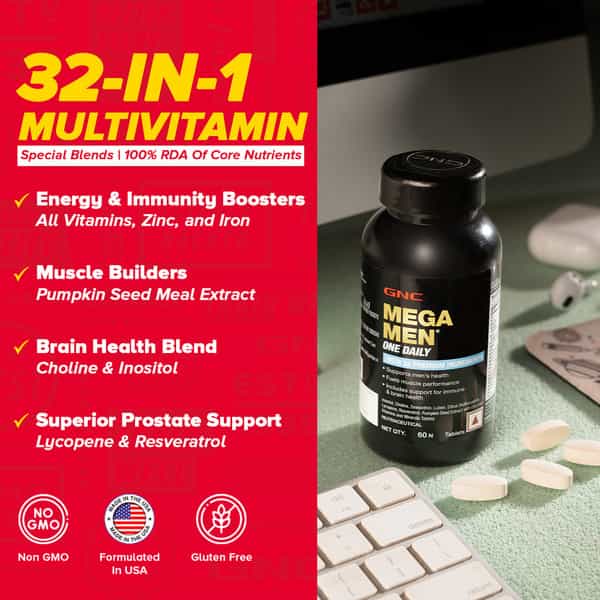 Gnc Mega Men One Daily Multivitamin - 60 Tablets