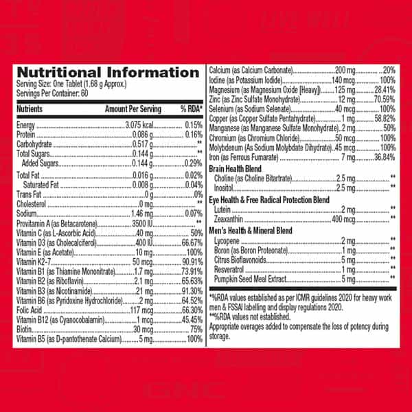 Gnc Mega Men One Daily Multivitamin - 60 Tablets